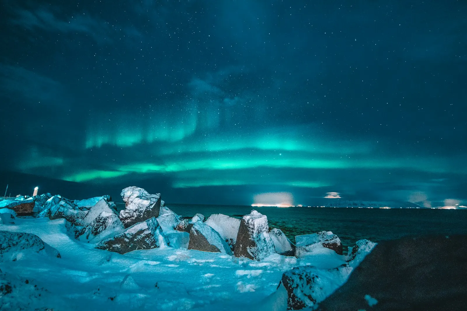 Icelandic waterfall and mountain landscape