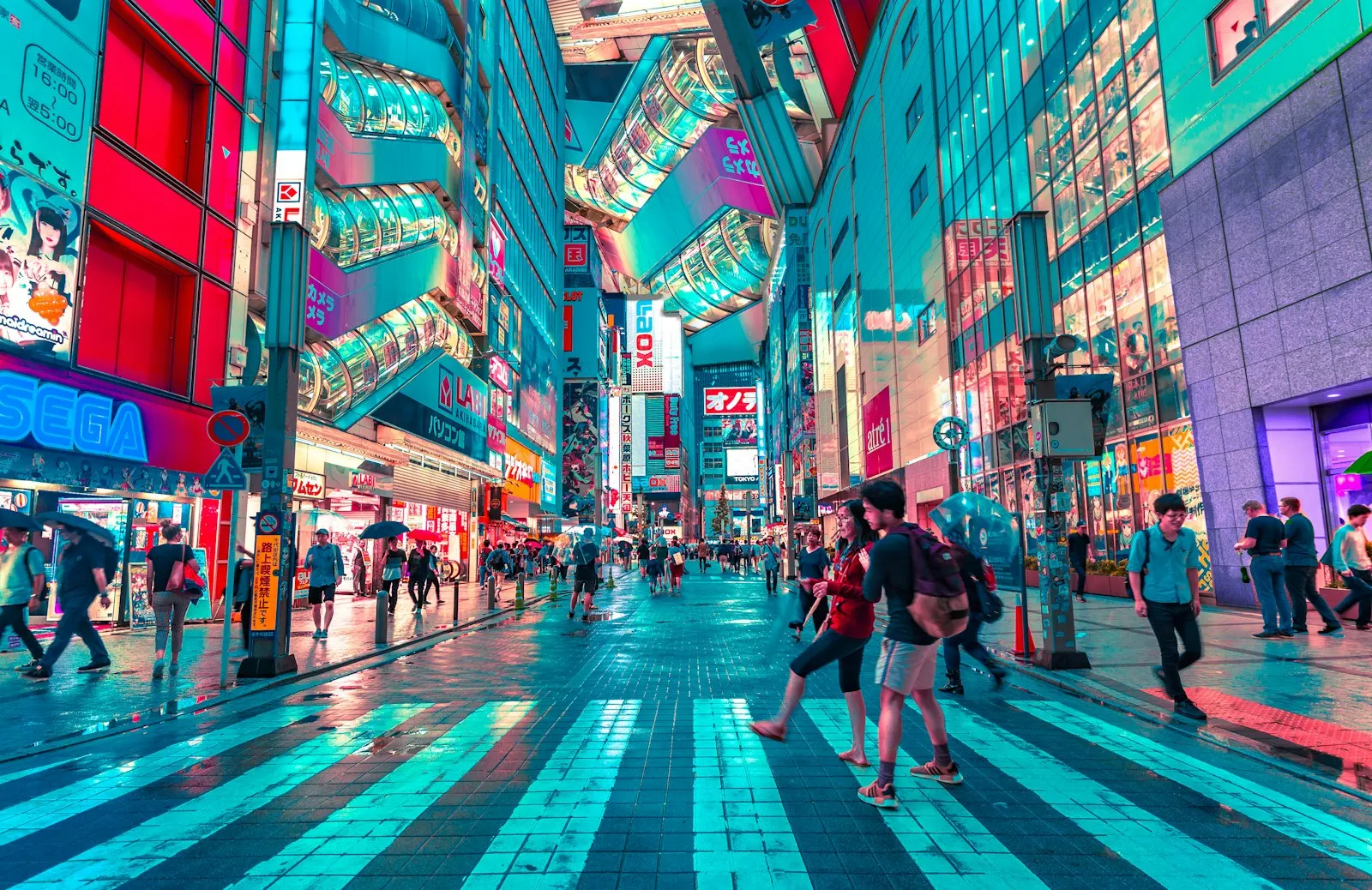 Tokyo city lights at night
